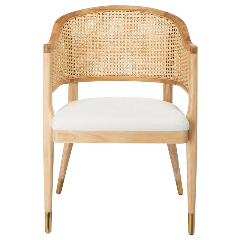 Chaise de salle à manger en rotin - 23,4 L x 22,8 P x 33,6 H - 23 L x 23 P x 34 H