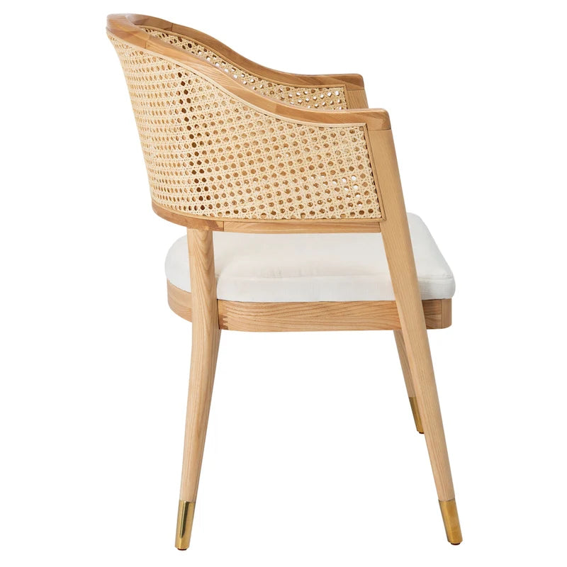Chaise de salle à manger en rotin - 23,4 L x 22,8 P x 33,6 H - 23 L x 23 P x 34 H