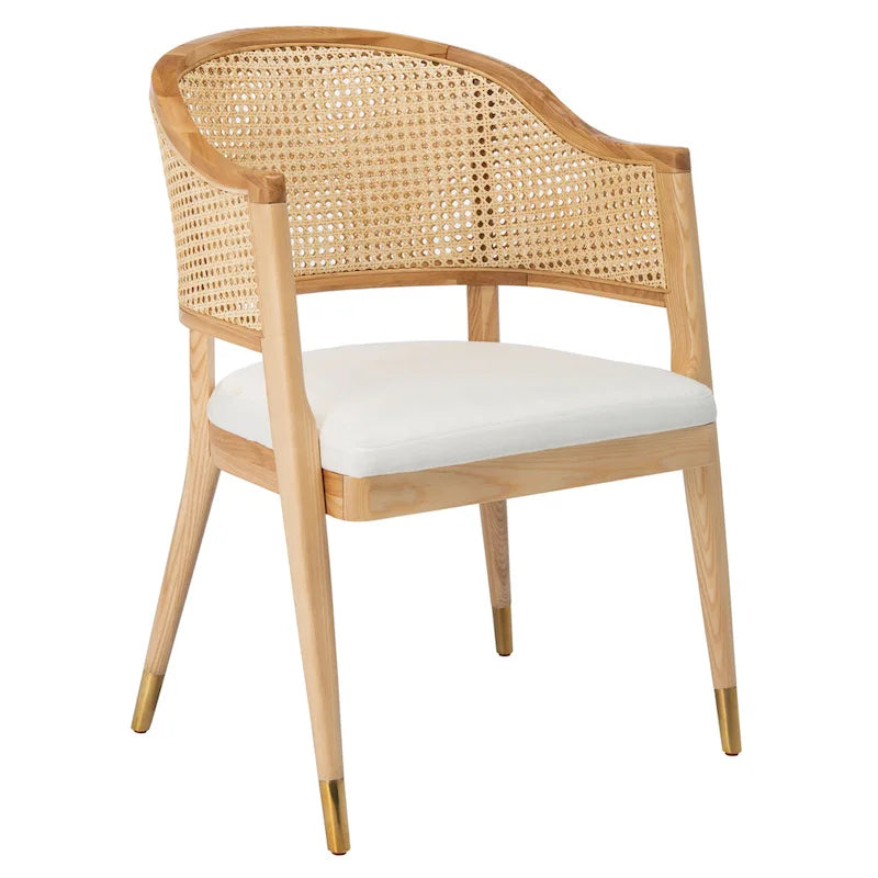 Chaise de salle à manger en rotin - 23,4 L x 22,8 P x 33,6 H - 23 L x 23 P x 34 H