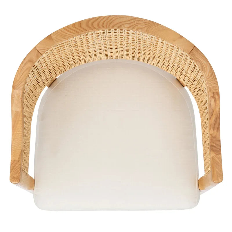 Chaise de salle à manger en rotin - 23,4 L x 22,8 P x 33,6 H - 23 L x 23 P x 34 H