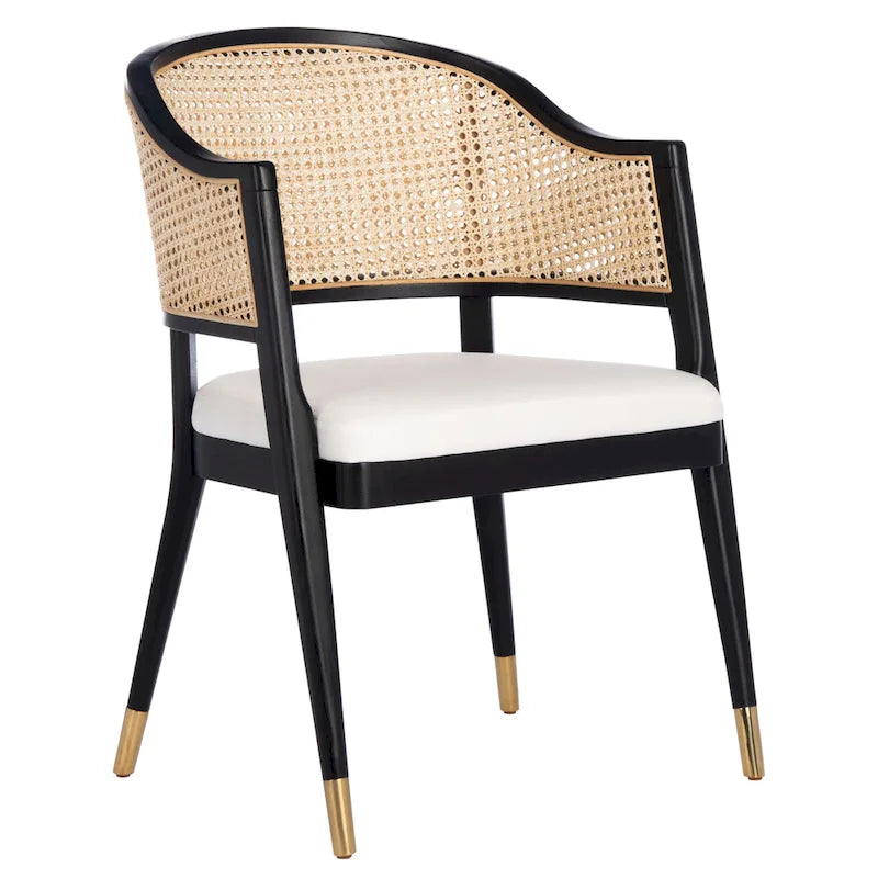 Chaise de salle à manger en rotin - 23,4 L x 22,8 P x 33,6 H - 23 L x 23 P x 34 H