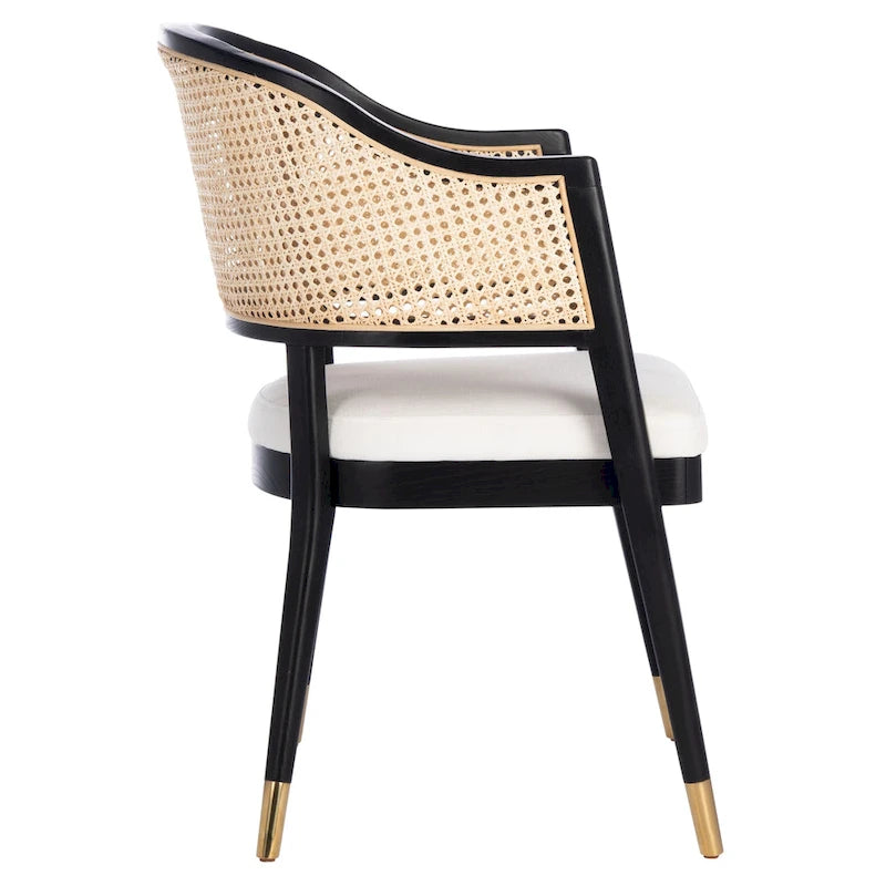 Chaise de salle à manger en rotin - 23,4 L x 22,8 P x 33,6 H - 23 L x 23 P x 34 H