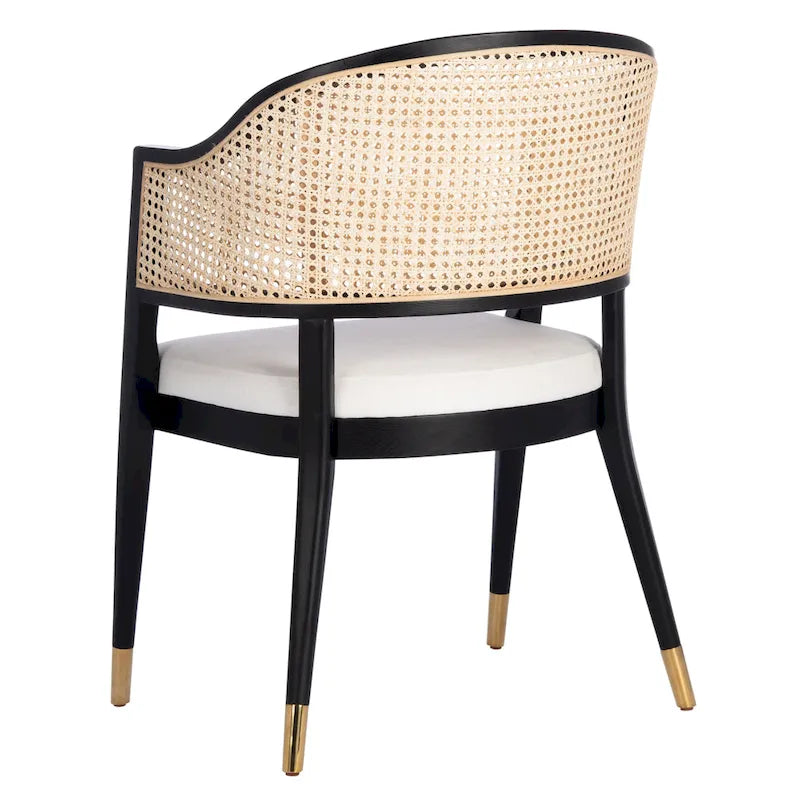 Chaise de salle à manger en rotin - 23,4 L x 22,8 P x 33,6 H - 23 L x 23 P x 34 H
