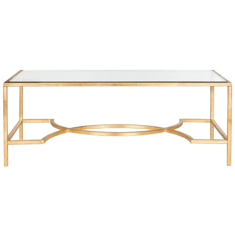 Table basse dorée - 48 x 23 x 18 - 48La x 23P x 18H