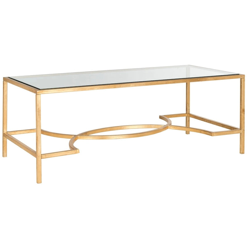 Table basse dorée - 48 x 23 x 18 - 48La x 23P x 18H