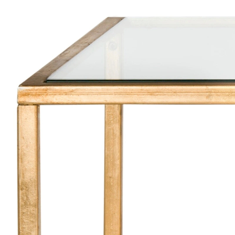 Table basse dorée - 48 x 23 x 18 - 48La x 23P x 18H