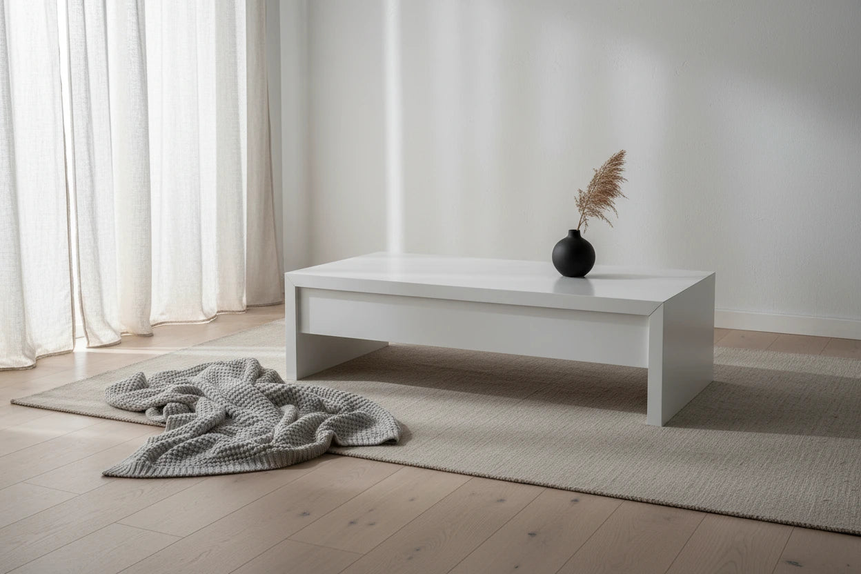 White Lift-Top Coffee Table - 47.2 x 23.6 x 13.4 - 47Wx24Dx13H