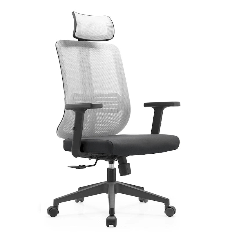 Chaise de bureau réglable avec dossier en maille et appuie-tête Série par