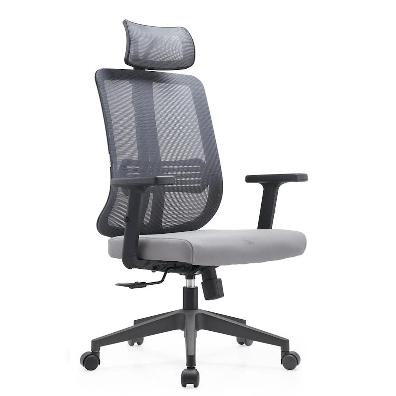 Chaise de bureau réglable avec dossier en maille et appuie-tête Série par