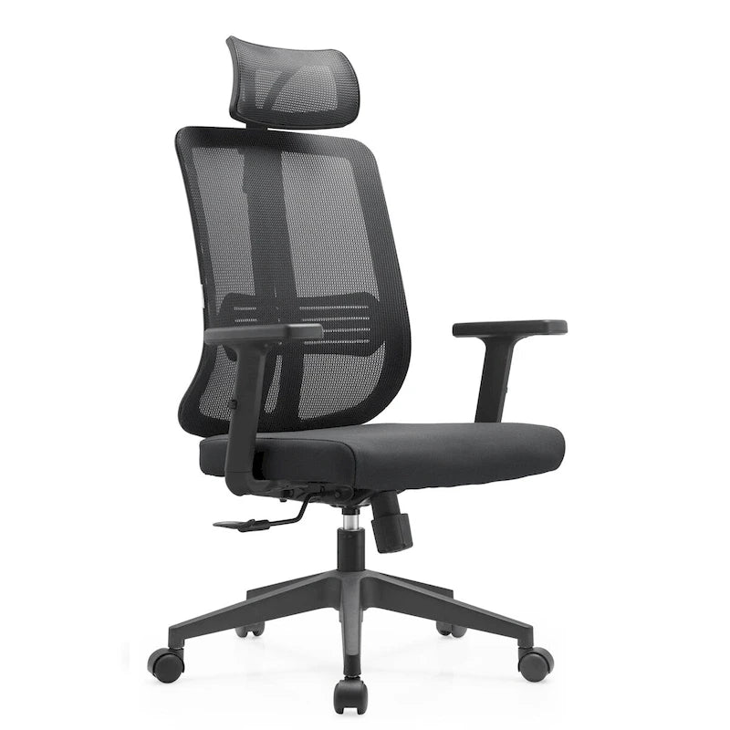 Chaise de bureau réglable avec dossier en maille et appuie-tête Série par