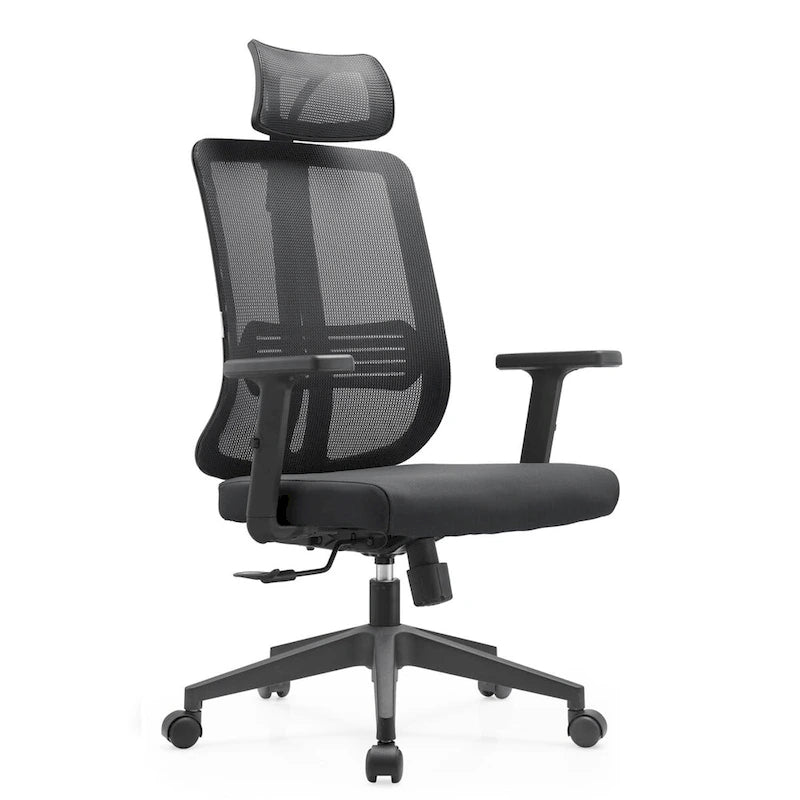Chaise de bureau réglable avec dossier en maille et appuie-tête Série par