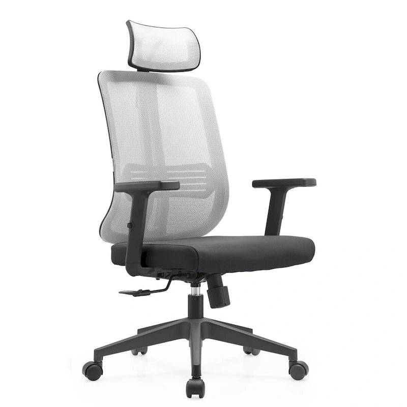 Chaise de bureau réglable avec dossier en maille et appuie-tête Série par