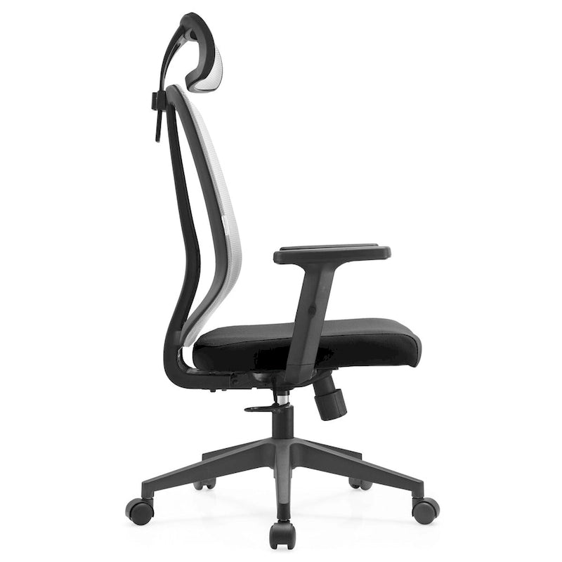 Chaise de bureau réglable avec dossier en maille et appuie-tête Série par
