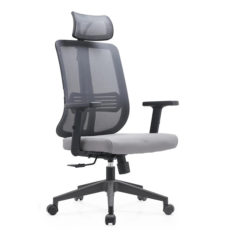 Chaise de bureau réglable avec dossier en maille et appuie-tête Série par