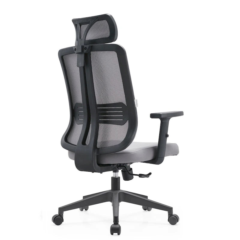 Chaise de bureau réglable avec dossier en maille et appuie-tête Série par