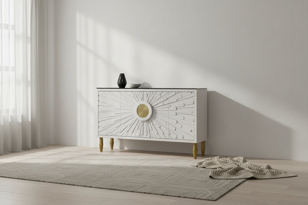 Buffet moderne 62,99 po Armoire décorative avec étagères de rangement