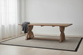 Table rectangulaire tréteau en bois recyclé par - Marron