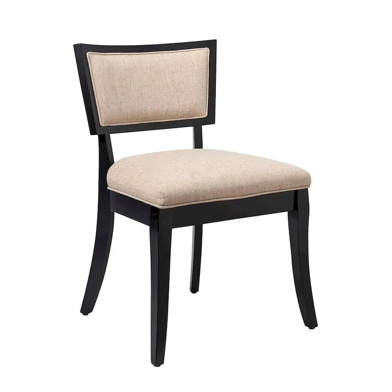 Chaises de salle à manger rembourrées en tissu - Lot de 2