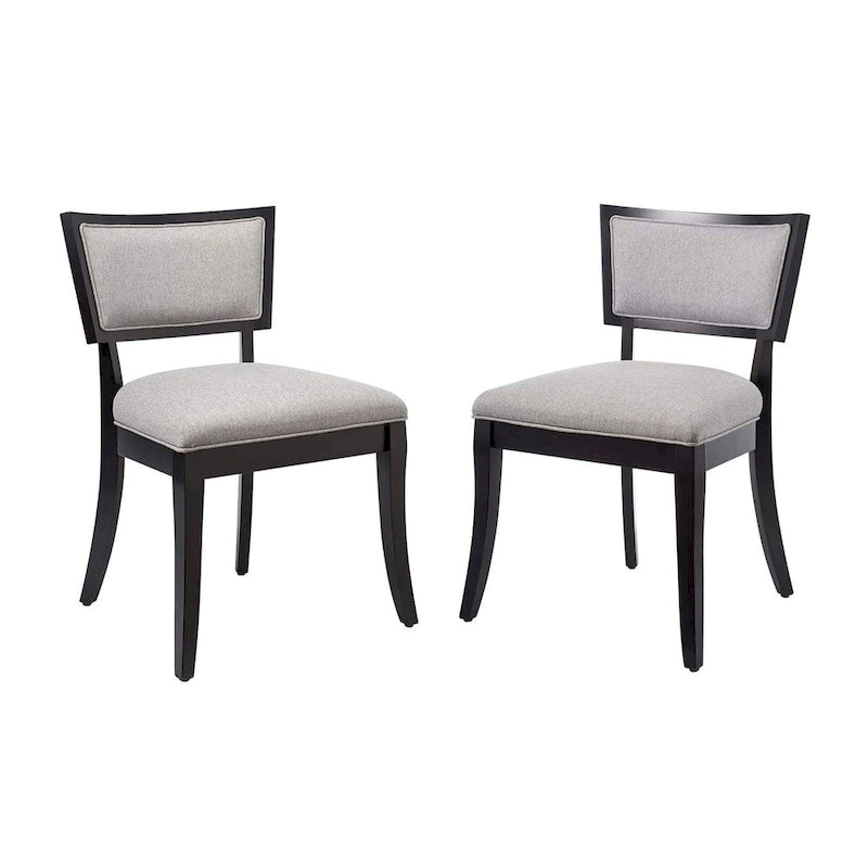 Chaises de salle à manger rembourrées en tissu - Lot de 2