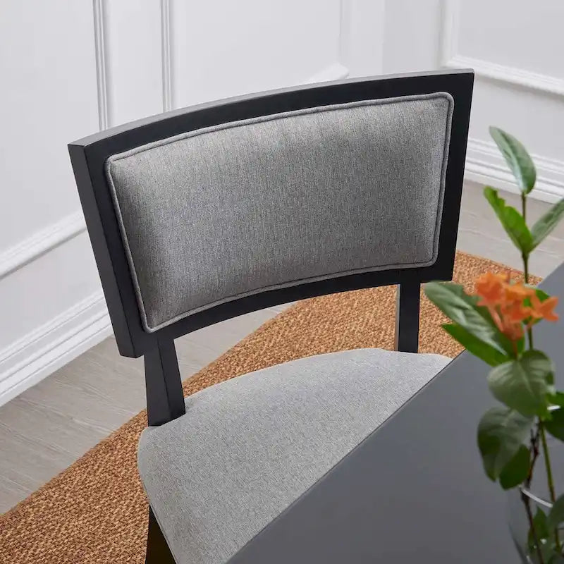 Chaises de salle à manger rembourrées en tissu - Lot de 2