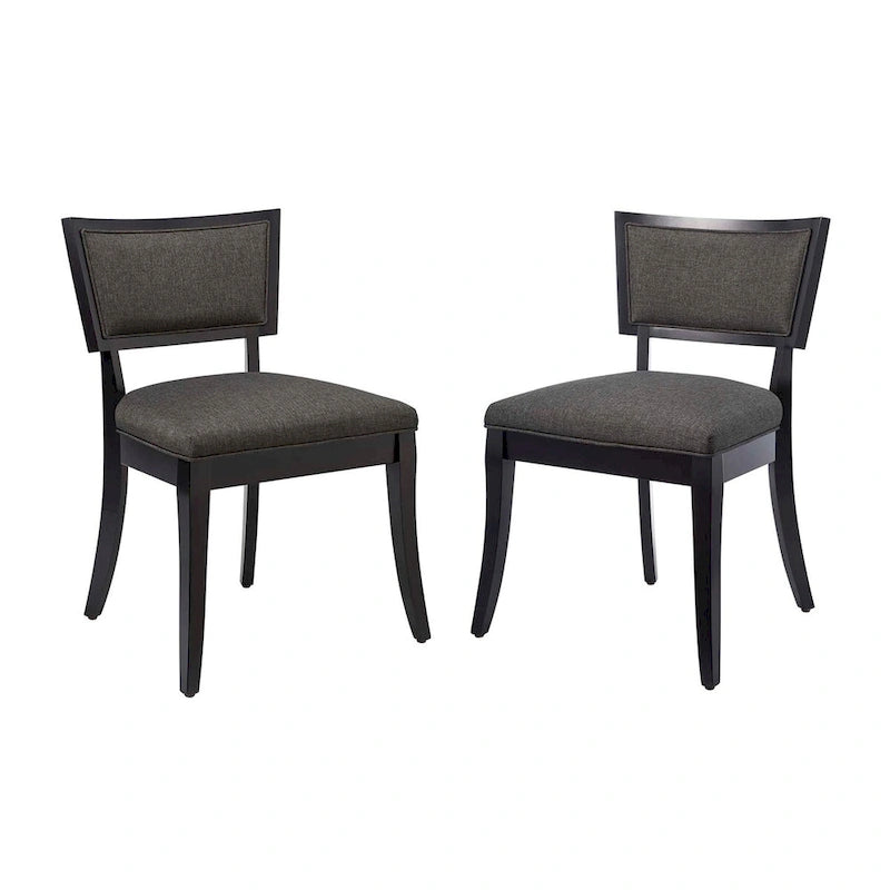 Chaises de salle à manger rembourrées en tissu - Lot de 2