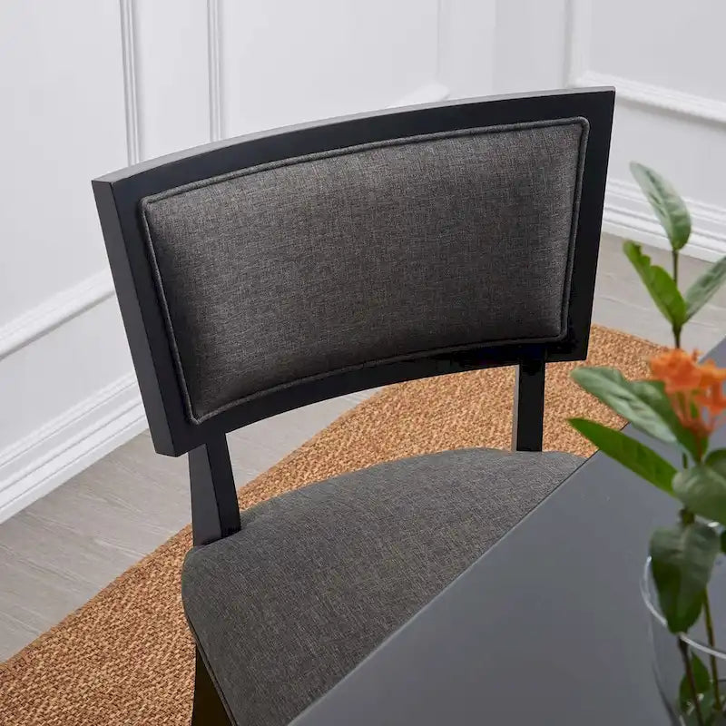 Chaises de salle à manger rembourrées en tissu - Lot de 2