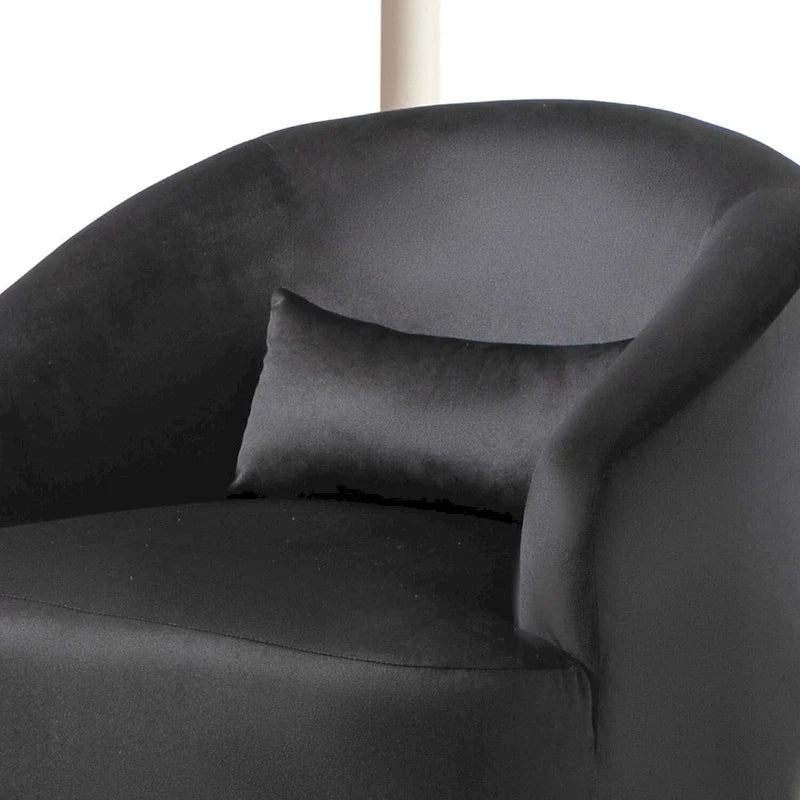 Fauteuil d'appoint pivotant moderne en velours