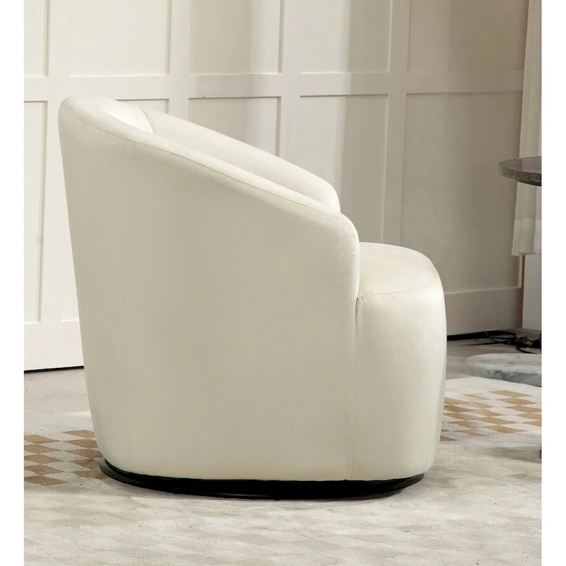 Fauteuil d'appoint pivotant moderne en velours