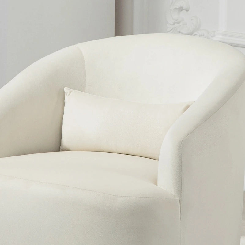 Fauteuil d'appoint pivotant moderne en velours