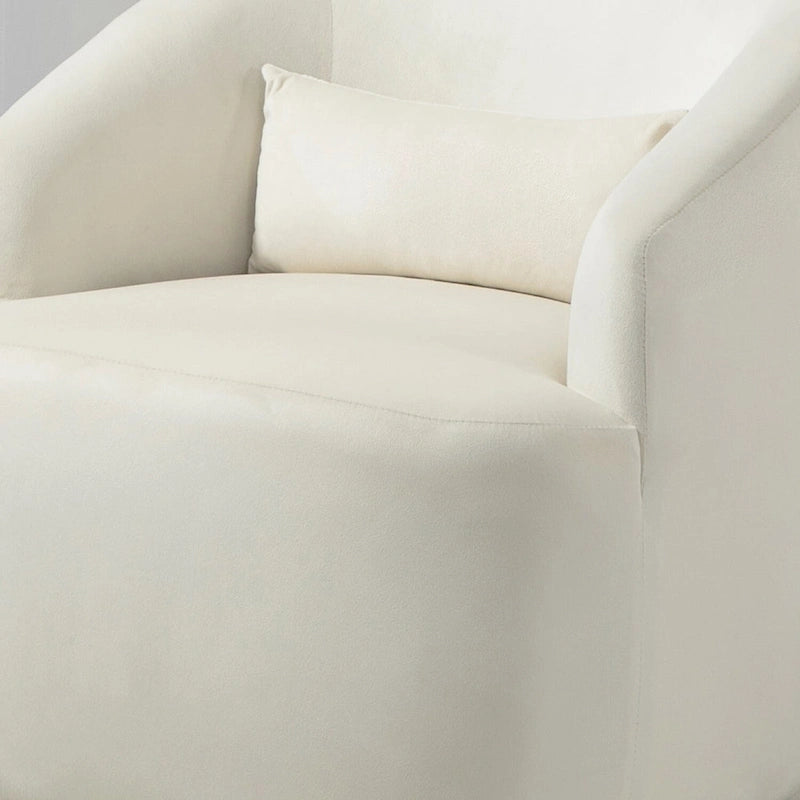 Fauteuil d'appoint pivotant moderne en velours