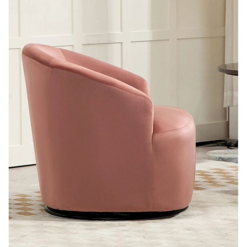 Fauteuil d'appoint pivotant moderne en velours