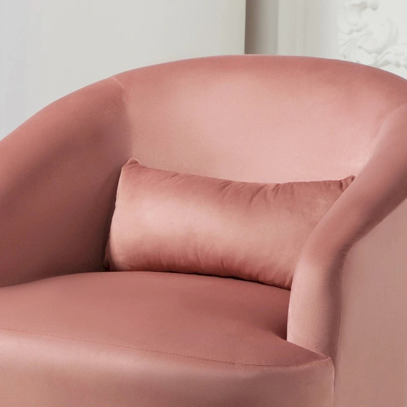 Fauteuil d'appoint pivotant moderne en velours